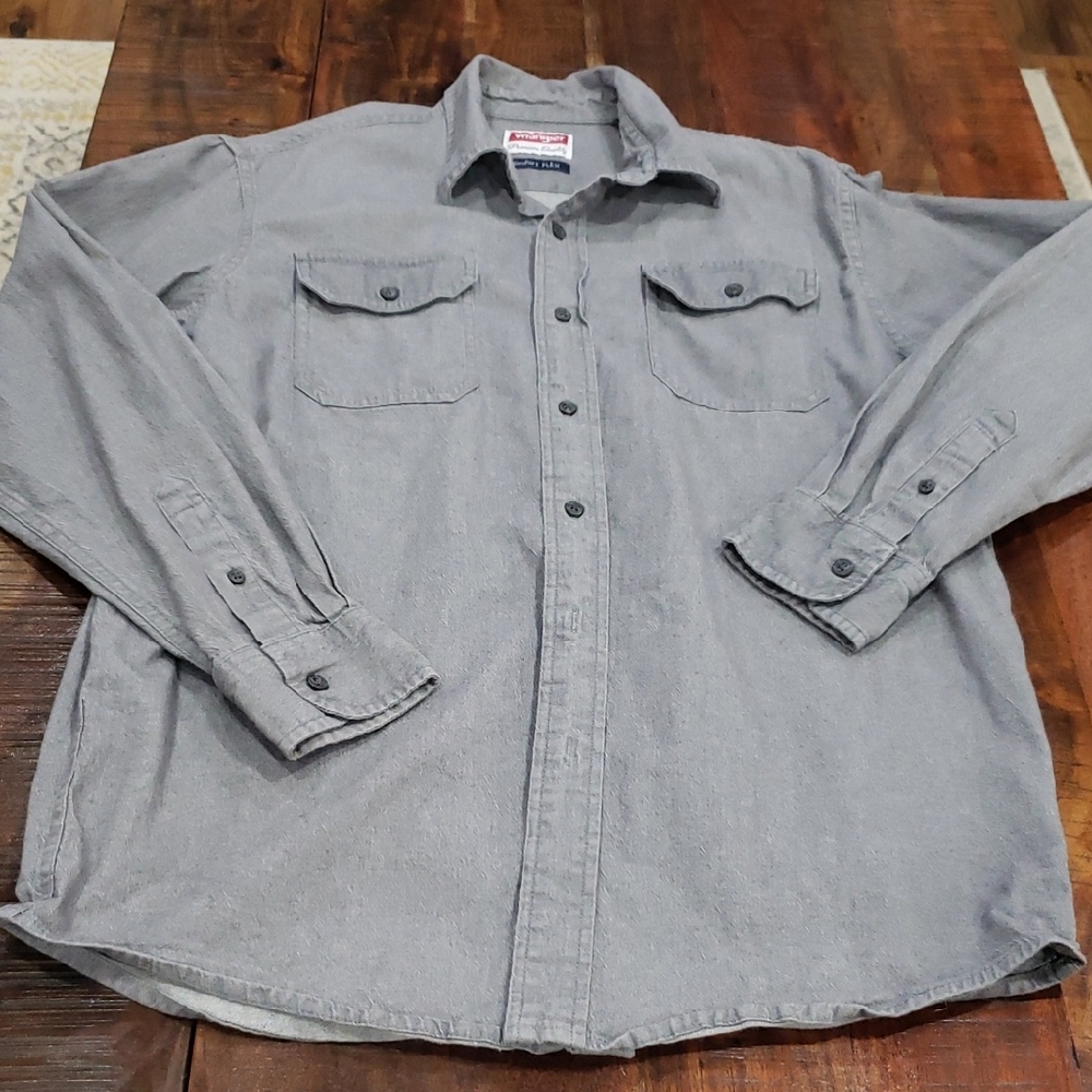 Wrangler Charcoal Gray Comfort Flex Shirt